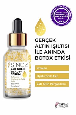 24K Altın Parçacıklı Kırışıklık Karşıtı Kolajen Serum 30 ML